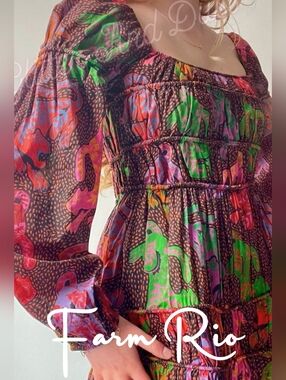 Farm Rio Wild Leopards Mini Dress